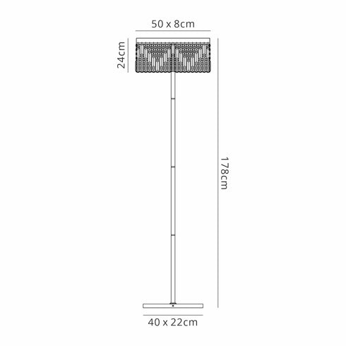 Zula Rectangular 4 Light Floor Lamp