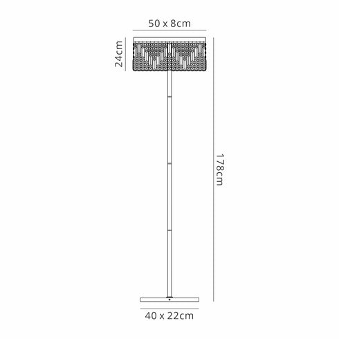 Zula Rectangular 4 Light Floor Lamp