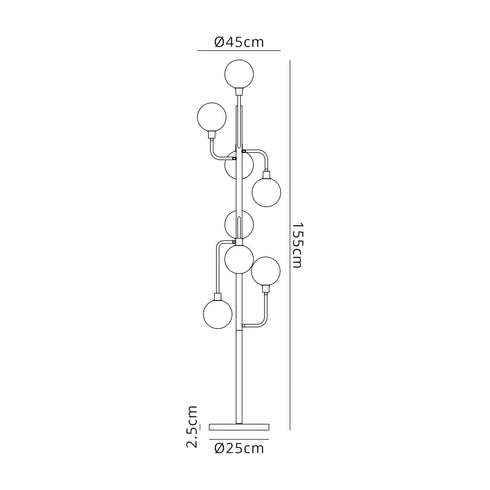 Delian Floor Lamp 8 Light