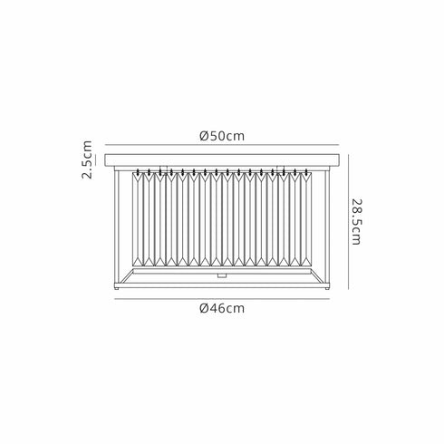 Mano Flush Ceiling 4 Light