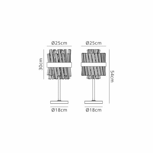 Kade Table Lamp 6 Light - Polished Nickel