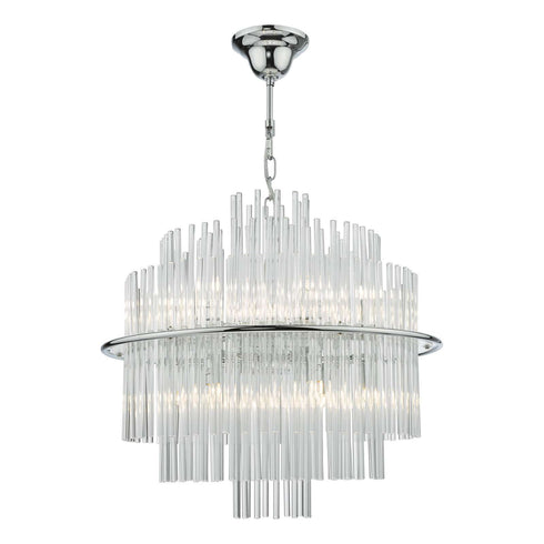 Lourve Chrome 13 Light Pendant