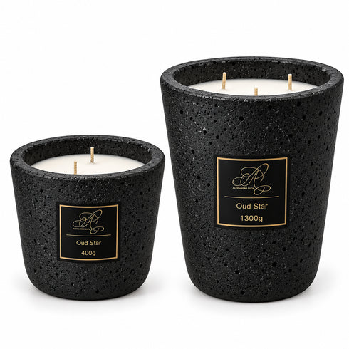 PRE ORDER Black Stone Candle - Oud Star