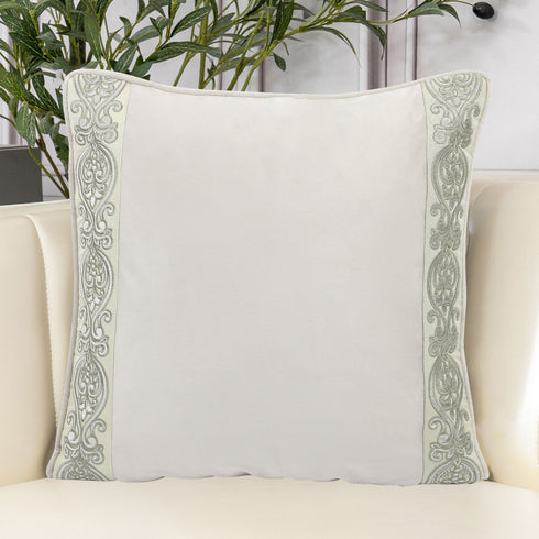 Victoria Latte Velvet Cushion