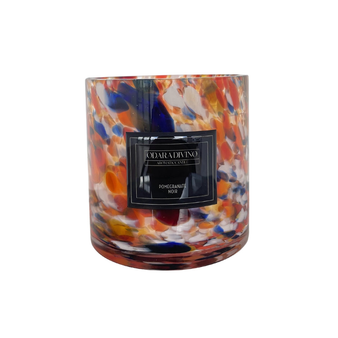 Ochre Murano Glass Candle Pomegranate Noir Large My Home Rocks