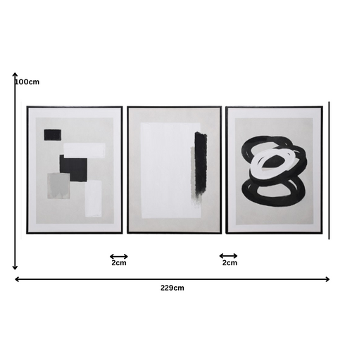 Minimalist Set of 3 Abstract Wall Art