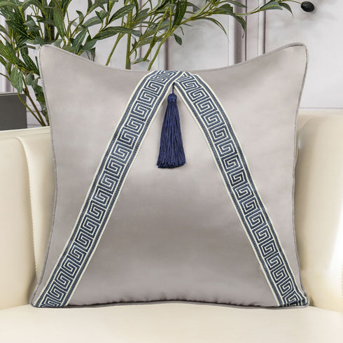 Romy Grey Silk Cushion