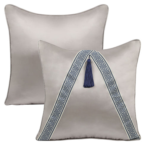 Romy Grey Silk Cushion