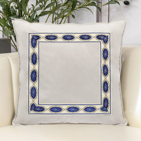 Elsa Grey Velvet Cushion