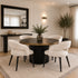 Floren Round 4-5 Seater Dining Table - Oak Black