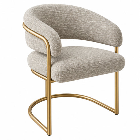 Hannah Mouse & Gold Dining Chair