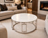PRE-ORDER Ovada Coffee Table - Stainless Steel & White Marble