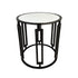 PRE-ORDER Ovada Top Side Table - Gunmetal Black & White Marble