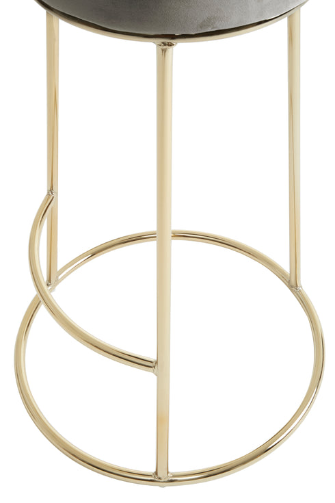 Monti Grey Velvet Tall Bar Stool