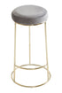 Monti Grey Velvet Tall Bar Stool