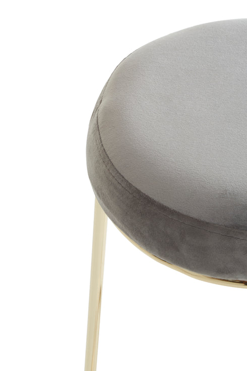 Monti Grey Velvet Tall Bar Stool
