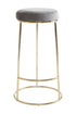 Monti Grey Velvet Tall Bar Stool