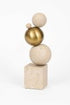 Travertine Brass Bubble Decoration