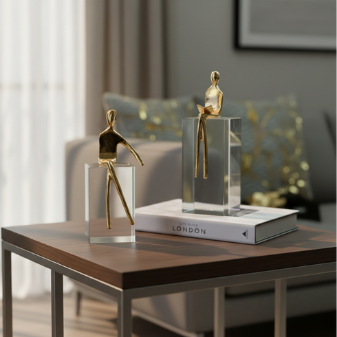 Crystal Thinking Couple Pair