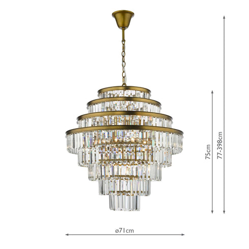 Melody Bronze 12 Light Chandelier