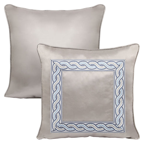 Rosa Grey Silk Cushion