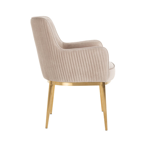 Bloom Taupe Velvet Chair