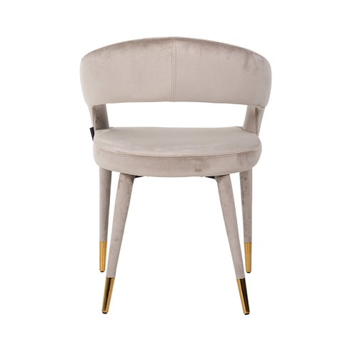 Gina Taupe Velvet Arm Chair