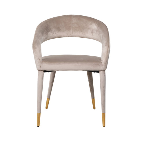 Gina Taupe Velvet Arm Chair