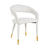 Gina White Bouclé Arm Chair