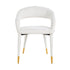 Gina White Bouclé Arm Chair