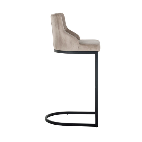 Olton Taupe & Black Bar Stool