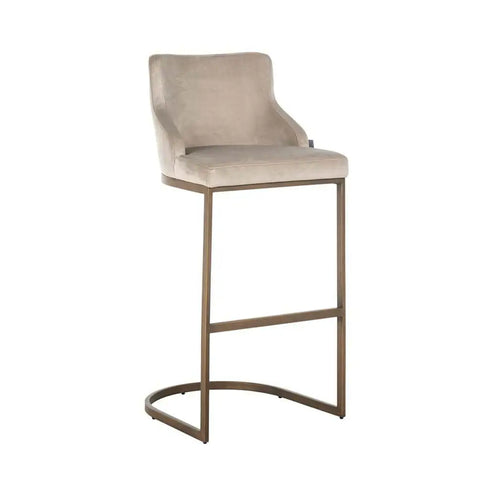 Bolton Quartz & Gold Bar Stool