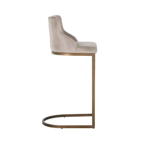 Bolton Quartz & Gold Bar Stool