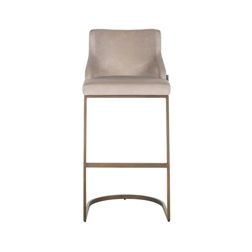 Bolton Quartz & Gold Bar Stool