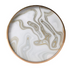 Set of 2 Swirl Round Gold Trays