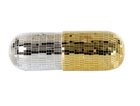 Disco Silver & Gold Pill Ornament