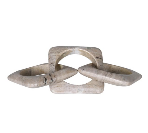 Ivory Marble Link Ornament