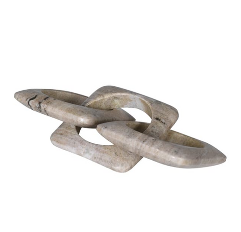 Ivory Marble Link Ornament