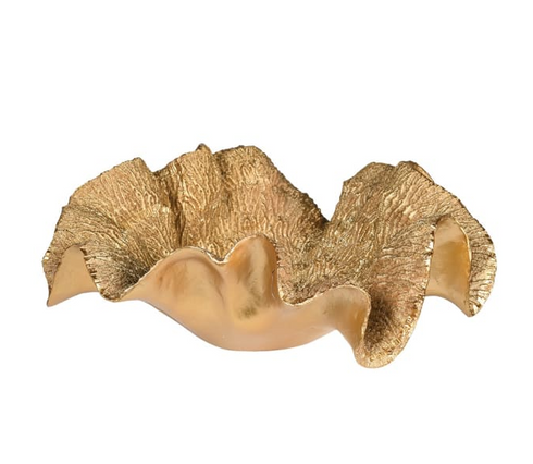 Gold Faux Coral Bowl