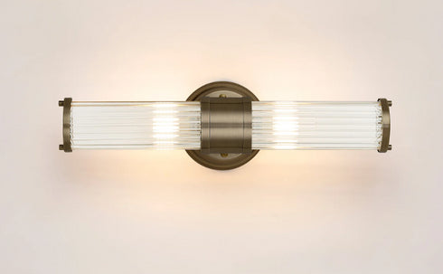 Tulum Antique Brass 2 Light Full Length Wall Lamp