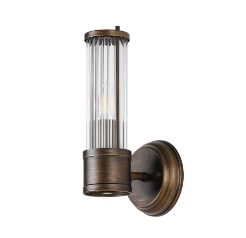 Tulum 1 Light Bronze Wall Lamp