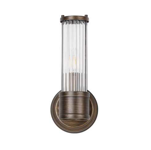 Tulum 1 Light Bronze Wall Lamp