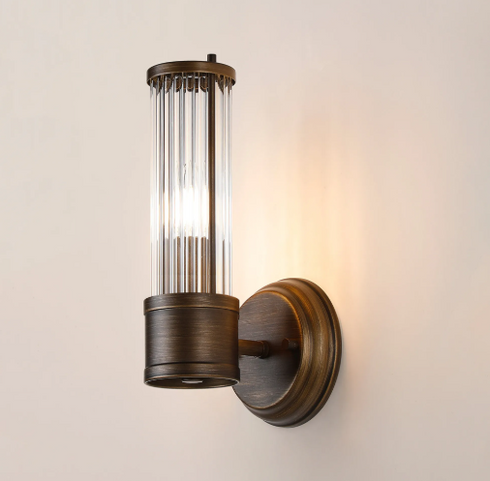 Tulum 1 Light Bronze Wall Lamp