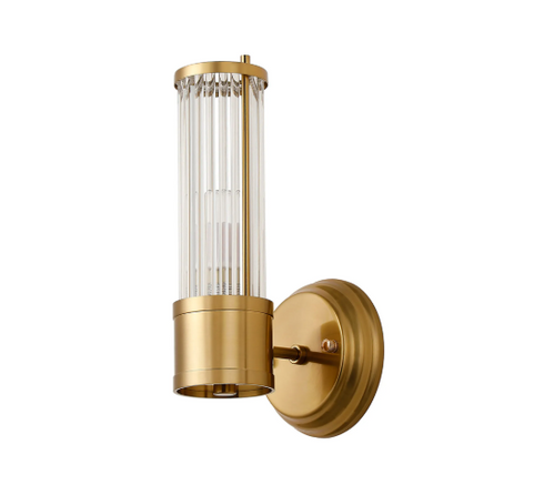 Tulum 1 Light Gold Wall Lamp