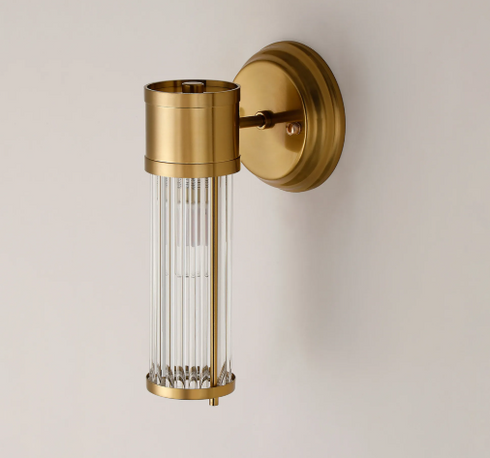 Tulum 1 Light Gold Wall Lamp