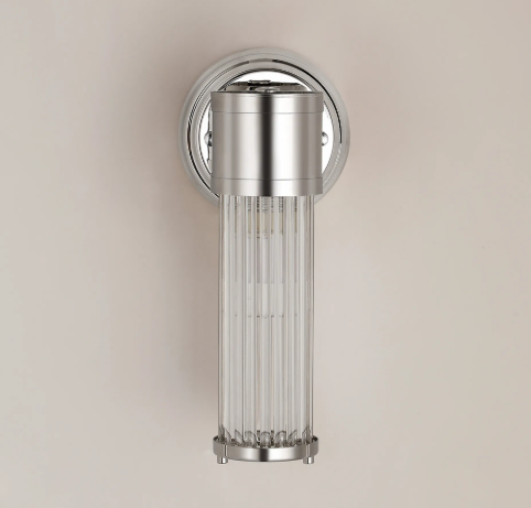 Tulum 1 Light Nickel Wall Lamp