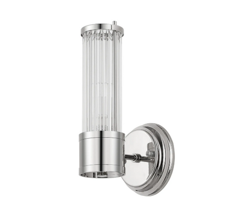 Tulum 1 Light Nickel Wall Lamp