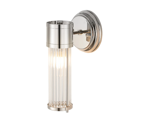 Tulum 1 Light Nickel Wall Lamp