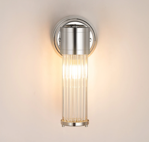 Tulum 1 Light Nickel Wall Lamp