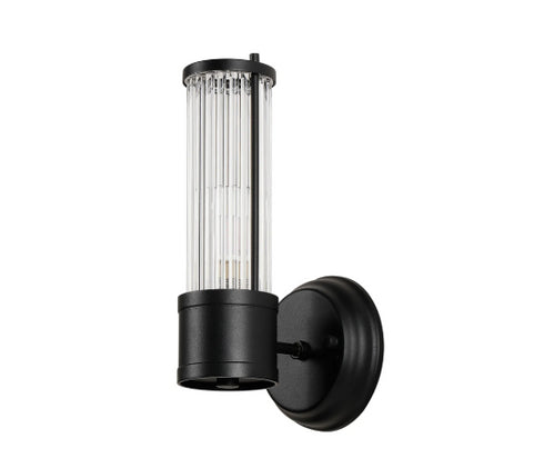 Tulum 1 Light Black Wall Lamp